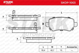 STARK RECAMBIOS SKOP1003 - BRAKE PAD SET, DISC BRAKE