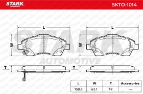 STARK RECAMBIOS SKTO1014 - BRAKE PAD SET, DISC BRAKE