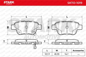 STARK RECAMBIOS SKTO1019 - BRAKE PAD SET, DISC BRAKE