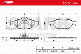 STARK RECAMBIOS SKFO1022 - PASTILLAS DE FRENO