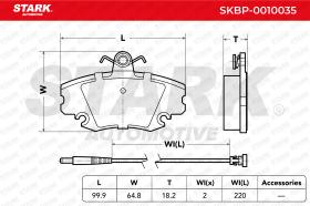 STARK RECAMBIOS SKBP0010035 - BRAKE PAD SET, DISC BRAKE