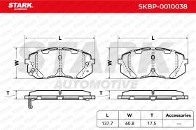 STARK RECAMBIOS SKBP0010038 - BRAKE PAD SET, DISC BRAKE