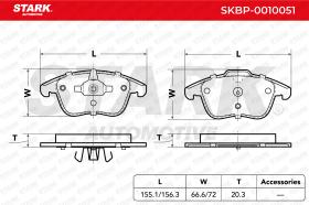 STARK RECAMBIOS SKBP0010051 - BRAKE PAD SET, DISC BRAKE