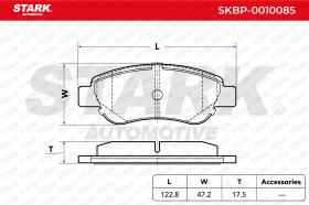 STARK RECAMBIOS SKBP0010085 - BRAKE PAD SET, DISC BRAKE