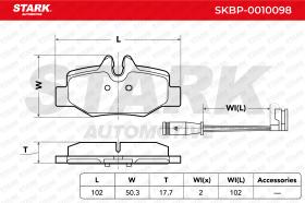 STARK RECAMBIOS SKBP0010098 - BRAKE PAD SET, DISC BRAKE
