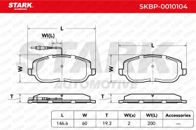 STARK RECAMBIOS SKBP0010104 - BRAKE PAD SET, DISC BRAKE