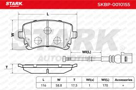 STARK RECAMBIOS SKBP0010155 - BRAKE PAD SET, DISC BRAKE
