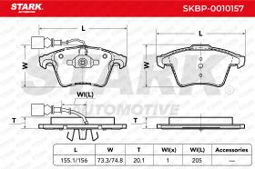 STARK RECAMBIOS SKBP0010157 - BRAKE PAD SET, DISC BRAKE