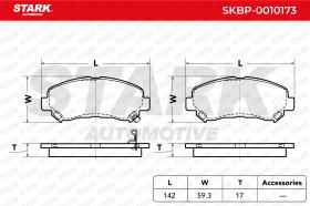 STARK RECAMBIOS SKBP0010173 - BRAKE PAD SET, DISC BRAKE