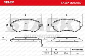 STARK RECAMBIOS SKBP0010182 - BRAKE PAD SET, DISC BRAKE