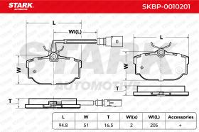 STARK RECAMBIOS SKBP0010201 - PASTILLAS DE FRENO