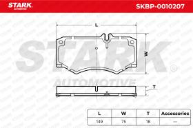 STARK RECAMBIOS SKBP0010207 - BRAKE PAD SET, DISC BRAKE