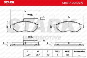 STARK RECAMBIOS SKBP0010219 - BRAKE PAD SET, DISC BRAKE