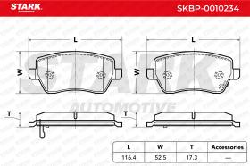 STARK RECAMBIOS SKBP0010234 - BRAKE PAD SET, DISC BRAKE
