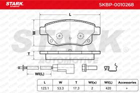 STARK RECAMBIOS SKBP0010268 - BRAKE PAD SET, DISC BRAKE