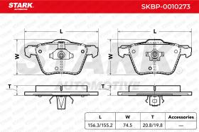 STARK RECAMBIOS SKBP0010273 - BRAKE PAD SET, DISC BRAKE