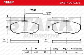 STARK RECAMBIOS SKBP0010276 - BRAKE PAD SET, DISC BRAKE