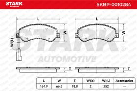 STARK RECAMBIOS SKBP0010284 - BRAKE PAD SET, DISC BRAKE