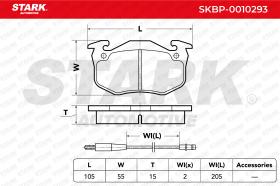 STARK RECAMBIOS SKBP0010293 - BRAKE PAD SET, DISC BRAKE