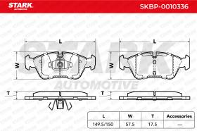 STARK RECAMBIOS SKBP0010336 - BRAKE PAD SET, DISC BRAKE