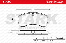 STARK RECAMBIOS SKBP0010409 - BRAKE PAD SET, DISC BRAKE