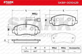 STARK RECAMBIOS SKBP0010429 - BRAKE PAD SET, DISC BRAKE