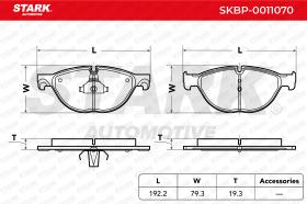 STARK RECAMBIOS SKBP0011070 - BRAKE PAD SET, DISC BRAKE