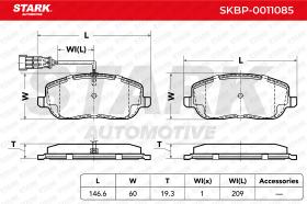 STARK RECAMBIOS SKBP0011085 - BRAKE PAD SET, DISC BRAKE