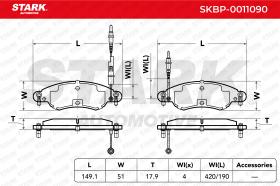 STARK RECAMBIOS SKBP0011090 - BRAKE PAD SET, DISC BRAKE