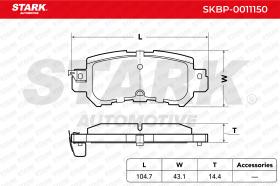 STARK RECAMBIOS SKBP0011150 - BRAKE PAD SET, DISC BRAKE
