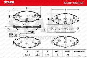 STARK RECAMBIOS SKBP0011151 - BRAKE PAD SET, DISC BRAKE
