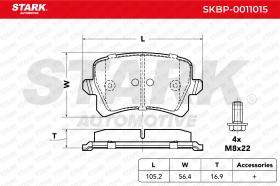 STARK RECAMBIOS SKBP0011015 - BRAKE PAD SET, DISC BRAKE