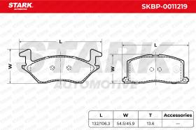 STARK RECAMBIOS SKBP0011219 - BRAKE PAD SET, DISC BRAKE