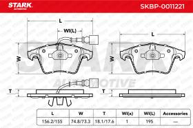 STARK RECAMBIOS SKBP0011221 - BRAKE PAD SET, DISC BRAKE