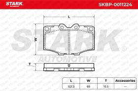 STARK RECAMBIOS SKBP0011224 - BRAKE PAD SET, DISC BRAKE