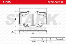 STARK RECAMBIOS SKBP0011232 - BRAKE PAD SET, DISC BRAKE