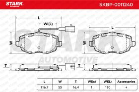 STARK RECAMBIOS SKBP0011240 - BRAKE PAD SET, DISC BRAKE