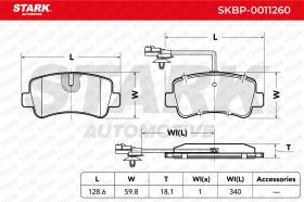 STARK RECAMBIOS SKBP0011260 - BRAKE PAD SET, DISC BRAKE