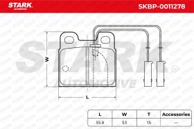 STARK RECAMBIOS SKBP0011278 - BRAKE PAD SET, DISC BRAKE