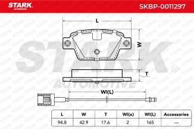 STARK RECAMBIOS SKBP0011297 - BRAKE PAD SET, DISC BRAKE