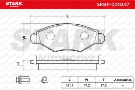 STARK RECAMBIOS SKBP0011347 - BRAKE PAD SET, DISC BRAKE