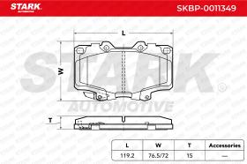 STARK RECAMBIOS SKBP0011349 - BRAKE PAD SET, DISC BRAKE