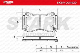 STARK RECAMBIOS SKBP0011420 - BRAKE PAD SET, DISC BRAKE