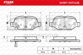 STARK RECAMBIOS SKBP0011426 - BRAKE PAD SET, DISC BRAKE