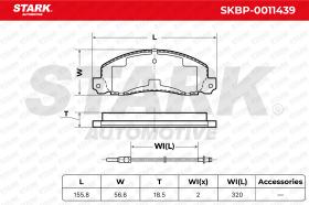 STARK RECAMBIOS SKBP0011439 - BRAKE PAD SET, DISC BRAKE