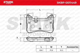 STARK RECAMBIOS SKBP0011449 - BRAKE PAD SET, DISC BRAKE