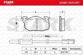 STARK RECAMBIOS SKBP0011497 - BRAKE PAD SET, DISC BRAKE