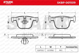 STARK RECAMBIOS SKBP0011519 - BRAKE PAD SET, DISC BRAKE