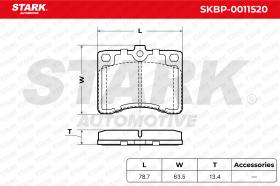 STARK RECAMBIOS SKBP0011520 - BRAKE PAD SET, DISC BRAKE