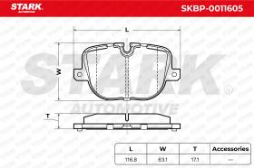 STARK RECAMBIOS SKBP0011605 - BRAKE PAD SET, DISC BRAKE